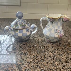 MacKenzie-Childs Morning Glory Creamer and Sugar Set